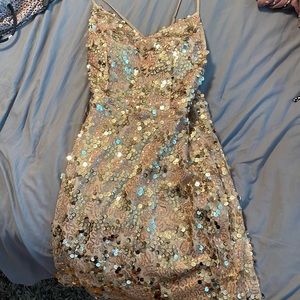 spaghetti strap mini dress